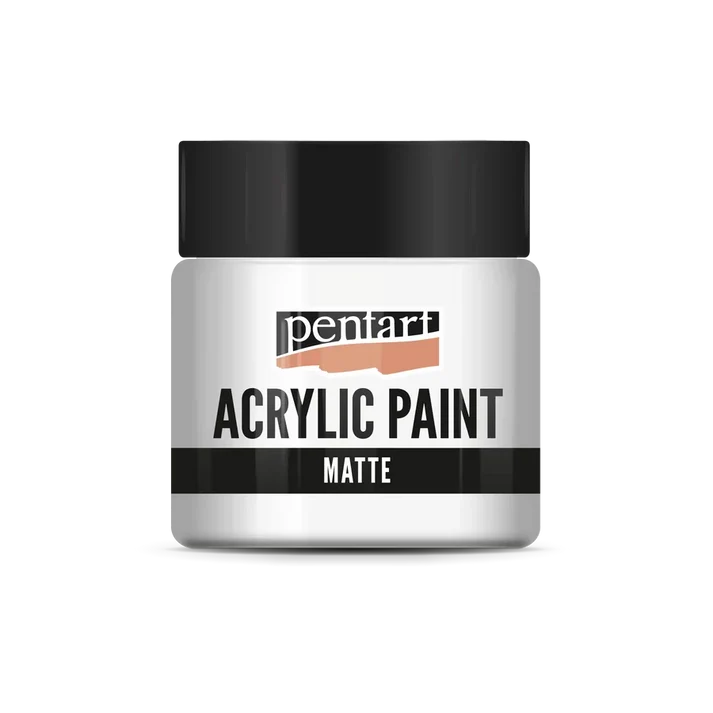 Pentart Matte Acrylic Paint | TITAN WHITE - 50ml