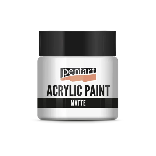 Pentart Matte Acrylic Paint | TITAN WHITE - 50ml