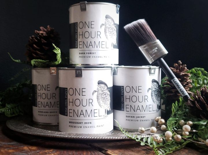 Wise Owl One Hour Enamel Paint - JET BLACK | Kitchen Cabinet & Furniture Paint