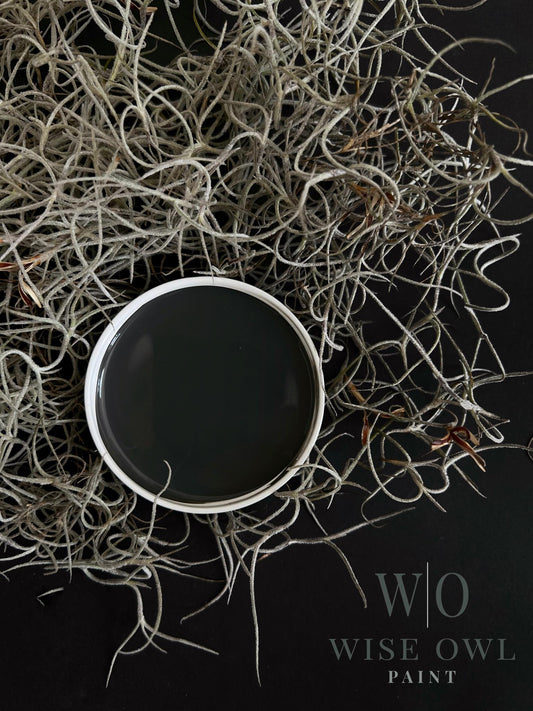 Wise Owl One Hour Enamel Paint - WROUGHT IRON | Warm Black Kitchen Cabinet & Furniture Paint