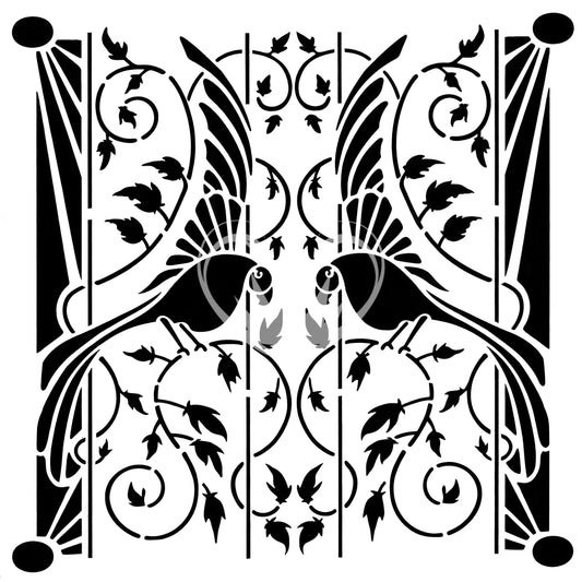 Deco Birds - Art Deco Stencil