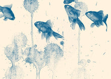 Load image into Gallery viewer, Blue Fish Decoupage Paper, MINT by Michelle Decoupage Paper for Furniture