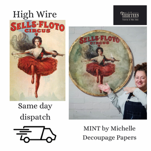 HIGH WIRE  Decoupage Paper | MINT by Michelle | Decoupage Paper for Furniture