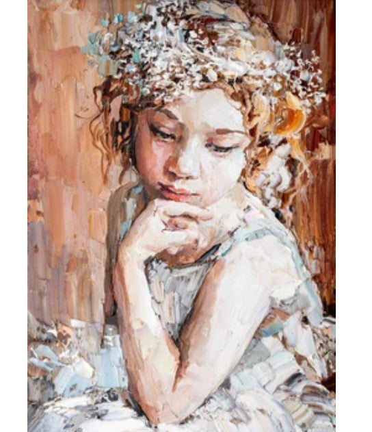 Pensive Girl - MINT by Michelle Decoupage Paper