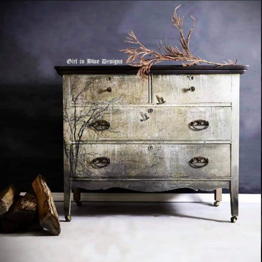 Flying Birds - MINT Decoupage Paper for Furniture