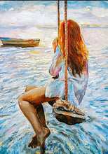 Load image into Gallery viewer, Girl On A Swing Decoupage Papers, MINT by Michelle Decoupage Paper for Furniture