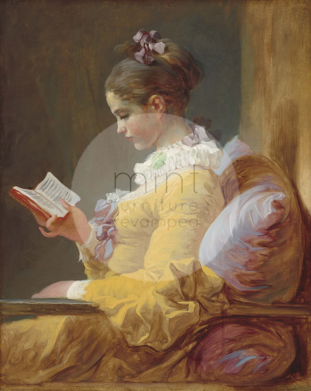 YOUNG GIRL READING Decoupage Paper | MINT By Michelle | Decoupage Paper for Furniture