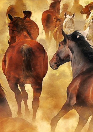 Herd of Horses - MINT Decoupage Paper for Furniture