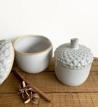 Load image into Gallery viewer, White Acorn Pot, Ceramic Pot with Reactive Glaze