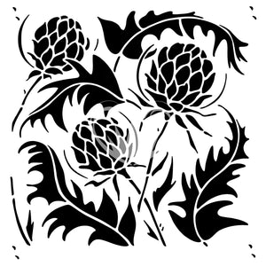 Artichoke & Leaves - Stencil