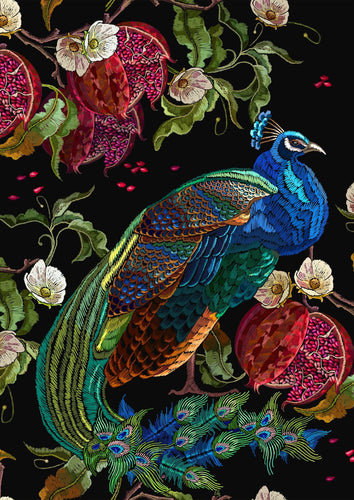 Peacock REVERSED - MINT by Michelle Decoupage Paper