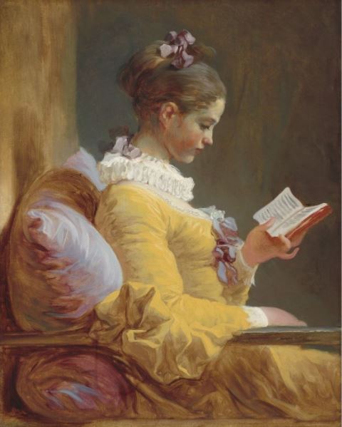 YOUNG GIRL READING Decoupage Paper | Reverse Image | MINT by Michelle | Decoupage Paper for Furniture