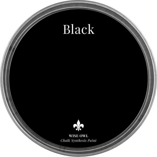 BLACK | Matte Black | Wise Owl Chalk Synthesis Paint