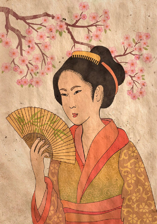 Geisha Decoupage Paper, MINT by Michelle Decoupage Paper for Furniture