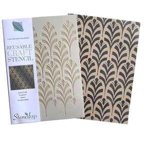 Deco Chevrons Stencil, Furniture Stencil, Stencil Up
